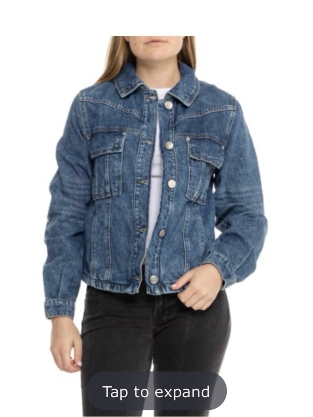 Free People We the Free Jade Denim Jacket Size L NWOT